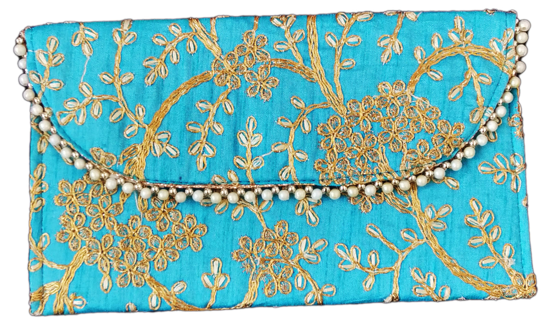 Buy NR by Nidhi Rathi Blue Fabric Clutch Online At Best Price @ Tata CLiQ