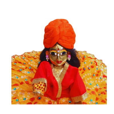 Kanha ji Pagdi, Orange Color Mukut (3)